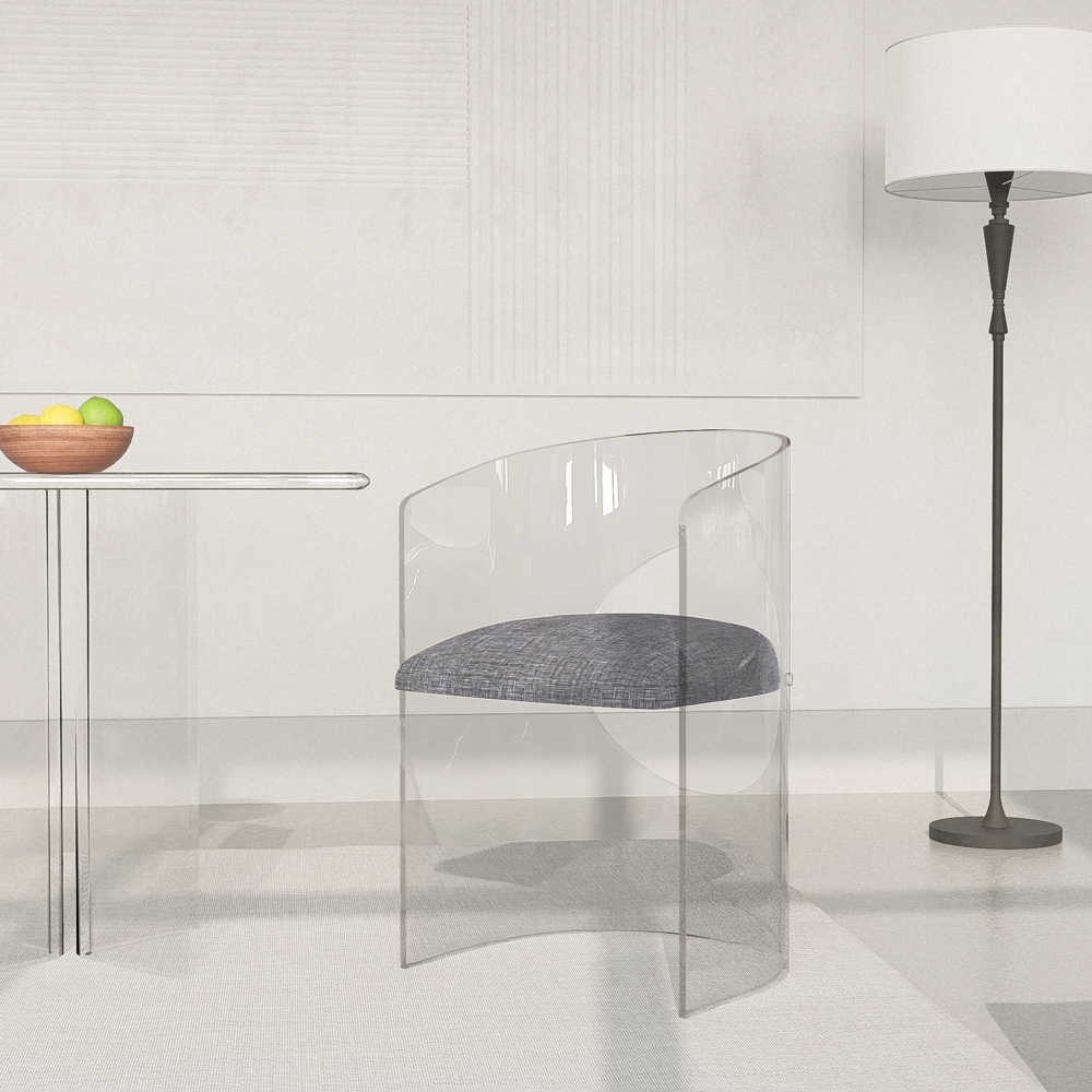 Chaise fauteuil en polycarbonate transparent design élégant Dorian Promotion