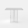 Table à manger en polycarbonate transparent carrée 80x80cm Holden Offre
