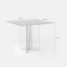 Table à manger en polycarbonate transparent carrée 80x80cm Holden Remises