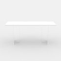 Table de salle à manger transparente 140x80cm design moderne Faust Offre