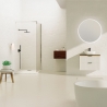 Meuble salle de bain suspendu en bois blanc tiroirs Adel White Vente