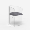 Chaise fauteuil en polycarbonate transparent design élégant Dorian Réductions