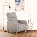 Moderne handmatig verstelbare relaxfauteuil van stof Sabrina Verkoop
