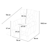 Relaxfauteuil in fluweelstof met verstelbare rugleuning Ethron Lux 