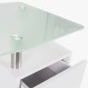 Table manucure avec plateau en verre roulettes et aspirateur Ginger Catalogue