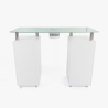 Table manucure avec plateau en verre roulettes et aspirateur Ginger Réductions