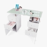 Table manucure pour esthéticienne en verre aspirateur roues Cinnamon Offre