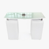Table manucure pour esthéticienne en verre aspirateur roues Cinnamon Réductions