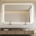 Rechthoekige badkamerspiegel 130x80 cm met LED-verlichting Morgen XL Aanbieding