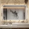 Rechthoekige badkamerspiegel 130x80 cm met LED-verlichting Morgen XL Korting