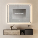 Rechthoekige badkamerspiegel 130x80 cm met LED-verlichting Morgen XL Kortingen