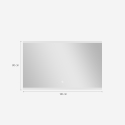 Miroir salle de bain rectangulaire rétroéclairé 130x80cm LED Krona XL Choix