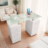 Table manucure pour esthéticienne en verre aspirateur roues Cinnamon Vente