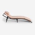 Opvouwbare rotan tuinligstoel met kussen Tenerife Korting