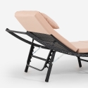 Opvouwbare rotan tuinligstoel met kussen Tenerife Catalogus