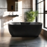 Ovaal vrijstaand matzwart bad 170x75 cm Heraklia Dark Aanbieding