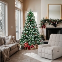 Kunstkerstboom 210cm met versiering en takken met sneeuweffect Rovaniemi Verkoop