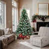 Sapin de noël 210 cm artificiel écologique avec décorations Rovaniemi Vente