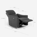 Fauteuil relax électrique ergonomique inclinable tissu port USB Chiara Modèle