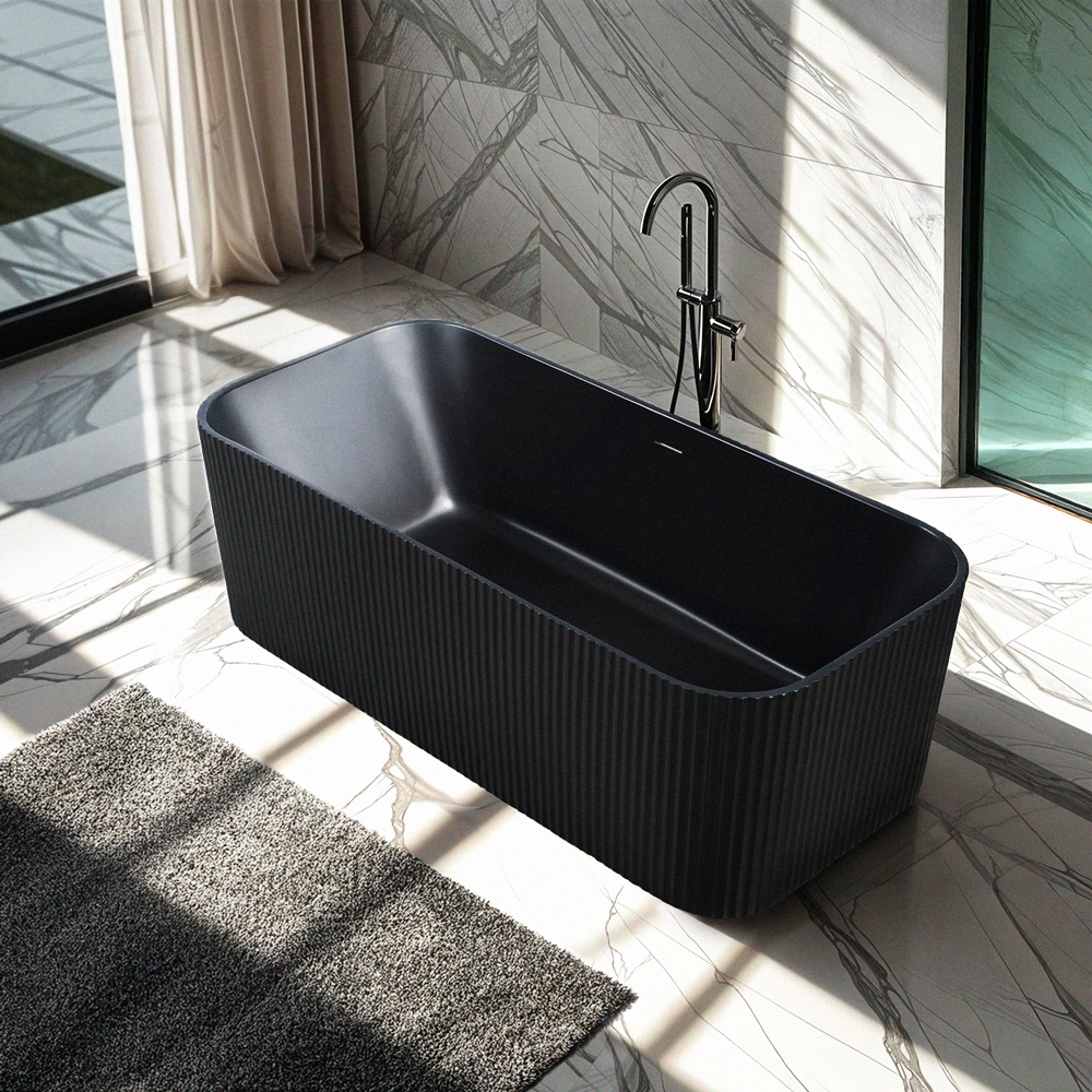 Baignoire autoportante rectangulaire noire mate 170x75cm Lemno Dark Promotion Baignoire autoportante rectangulaire noire mate 170x75cm Lemno Dark Promotion
