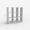 Moderne witte houten boekenkast 108 x 29 x 104 cm Wari Aanbod