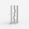 Bibliothèque design moderne pour salon blanc en bois Kajes Remises