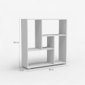 Bibliothèque basse blanche pour bureau étude salon design moderne Zilly Offre