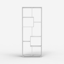 Modern design witte houten boekenkast 70 x 24 x 178 cm Kajes Aanbod