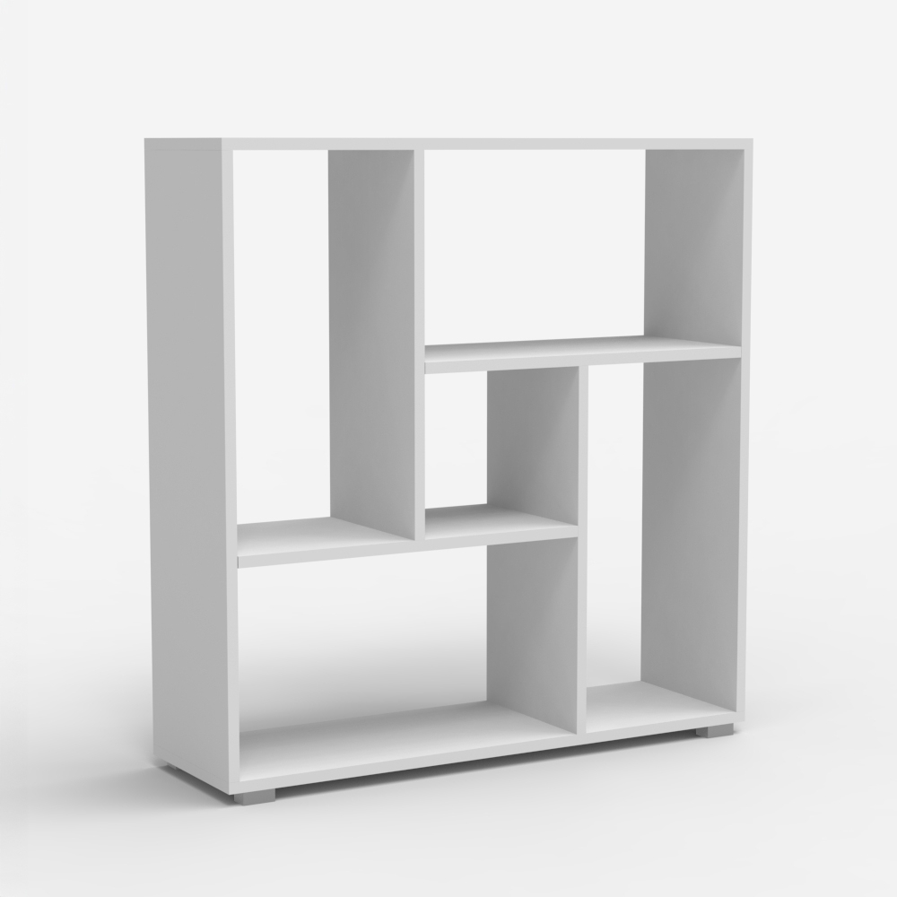 Bibliothèque basse blanche pour bureau étude salon design moderne Zilly Promotion Bibliothèque basse blanche pour bureau étude salon design moderne Zilly Promotion
