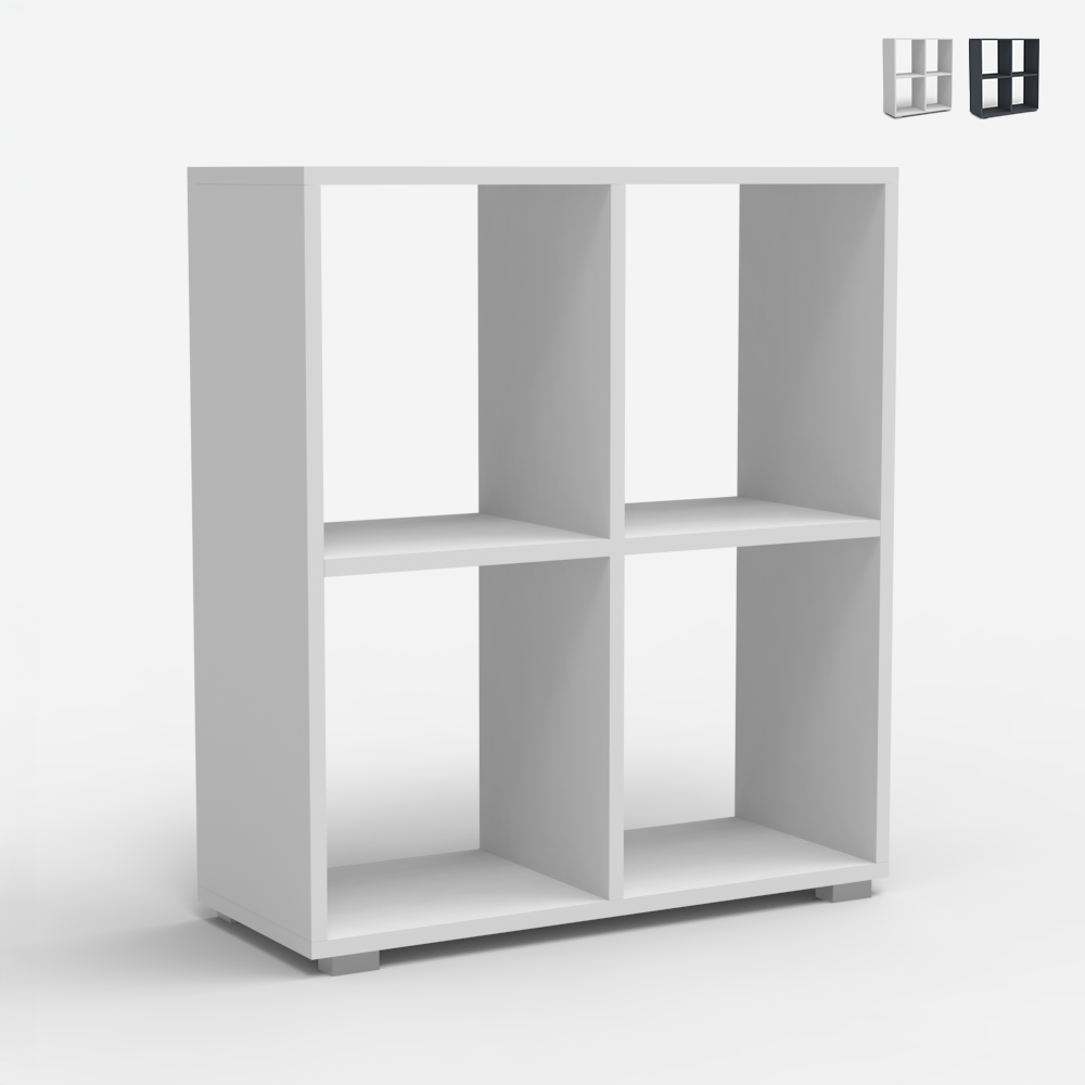 Moderne witte of grijze lage boekenkast 60 x 24 x 68 cm Arkus Aanbieding Moderne witte of grijze lage boekenkast 60 x 24 x 68 cm Arkus Aanbieding