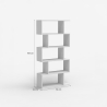 Moderne design wandboekenkast met 5 houten planken Lexis Voorraad