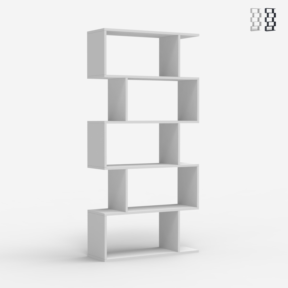 Moderne design wandboekenkast met 5 houten planken Lexis Aanbieding Moderne design wandboekenkast met 5 houten planken Lexis Aanbieding