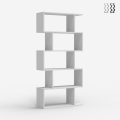 Moderne design wandboekenkast met 5 houten planken Lexis Aanbieding