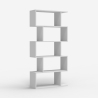 Moderne design wandboekenkast met 5 houten planken Lexis Aanbod