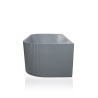 Baignoire encastrable moderne gris mat 170x80cm rainurée Delo Moon Offre