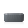 Baignoire encastrable moderne gris mat 170x80cm rainurée Delo Moon Remises