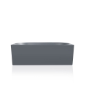 Modern gegroefd matgrijs inbouw ligbad 170x80 cm Delo Moon Kortingen