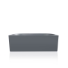 Baignoire encastrable moderne gris mat 170x80cm rainurée Delo Moon Réductions