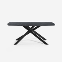 Moderne eettafel 180x90 cm met marmereffect design Tijuana Kortingen