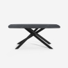 Moderne eettafel 180x90 cm met marmereffect design Tijuana Kortingen