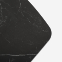 Moderne eettafel 180x90 cm met marmereffect design Tijuana Voorraad