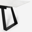 Moderne uitschuifbare eettafel 160-200x90 cm met marmereffect Caracas Keuze