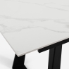 Moderne uitschuifbare eettafel 160-200x90 cm met marmereffect Caracas Model