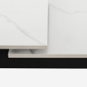 Moderne uitschuifbare eettafel 160-200x90 cm met marmereffect Caracas Karakteristieken
