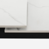 Moderne uitschuifbare eettafel 160-200x90 cm met marmereffect Caracas Karakteristieken