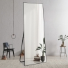 Grote moderne zwarte staande verticale spiegel 180x80 cm Hamstur-B Aanbieding