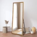 Miroir vertical doré 180x80cm mural avec support au sol Rektor Offre
