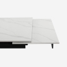 Table extensible effet marbre 160-240x90cm cuisine design moderne Quito 