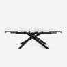 Table extensible effet marbre 160-240x90cm cuisine design moderne Quito Achat