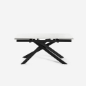 Table extensible effet marbre 160-240x90cm cuisine design moderne Quito Prix
